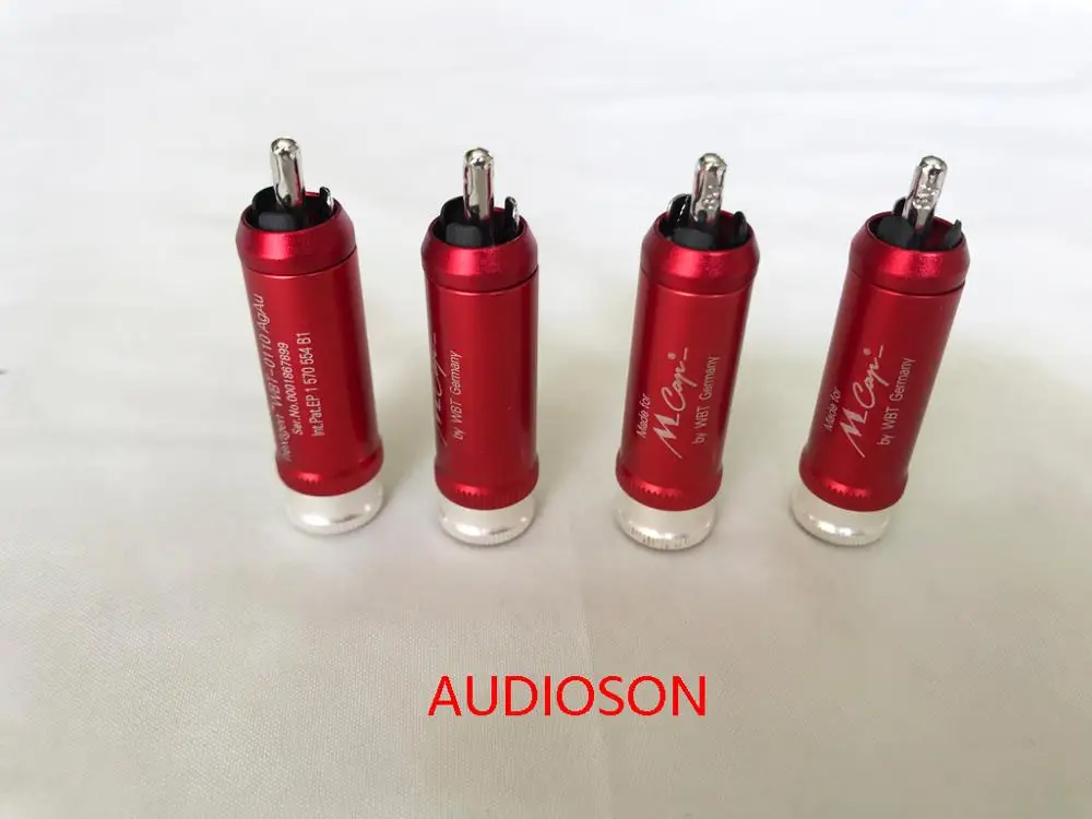 Hi-End Mundorf M-Cap nextgen WBT-0110AgAu 시그니처 RCA 1 set of 4pieces 로듐 도금