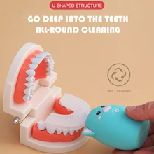 Роскошная детская умная звуковая электрическая зубная щетка полностью автоматическая u-образная электрическая зубная щетка с головкой детский уход за зубами