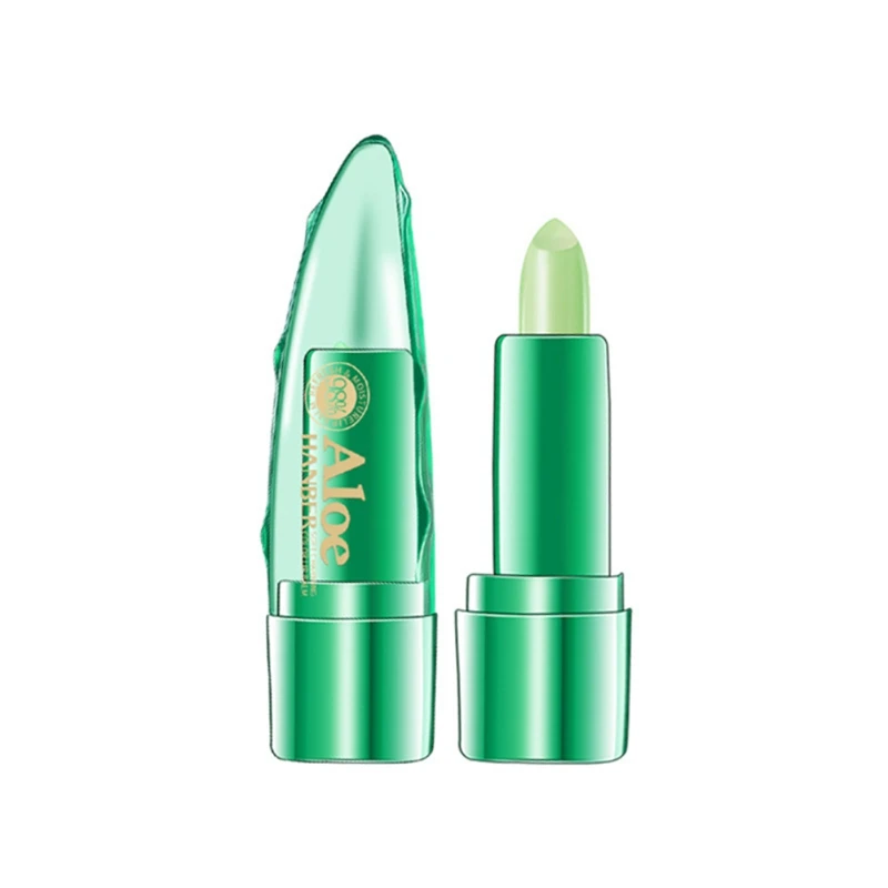 Moisturizing Lip Balm Aloe Vera Essence Anti-drying Smooth Fine Lines Temperature Change Color Lipstick Lip 24 Hours Care