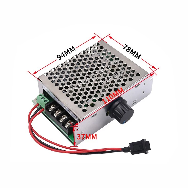 PWM двигатель постоянного тока бесступенчатый регулятор 12v24v48v40a передача вперед и назад с переключателем контроля скорости