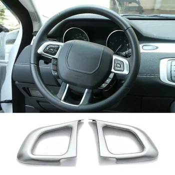

1 pair Wheel button cover ABS Chrome Auto Steering Trim Interior Decoration Useful