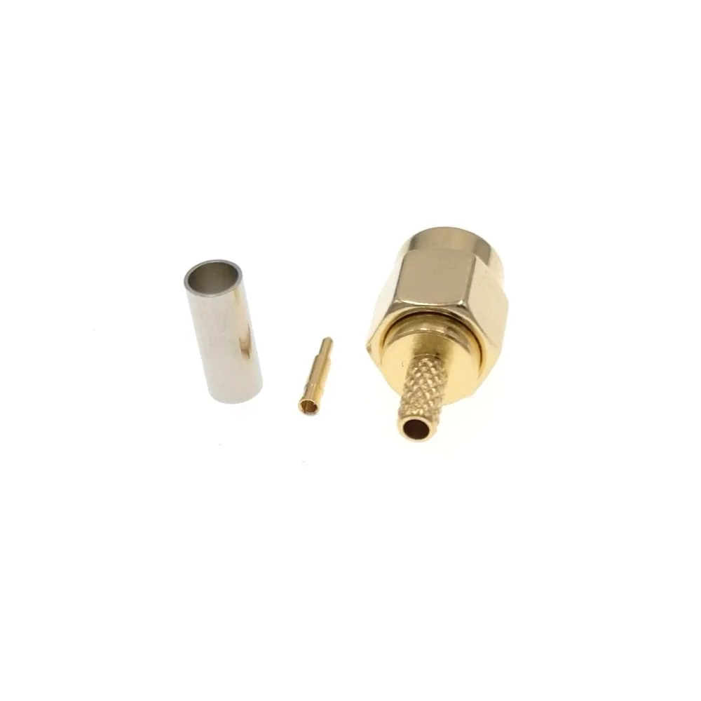 Прямой RF разъем SMA типа папа для кабеля RG316 RG174 LMR100 1 шт.|connector tech|connector rcconnector cord |