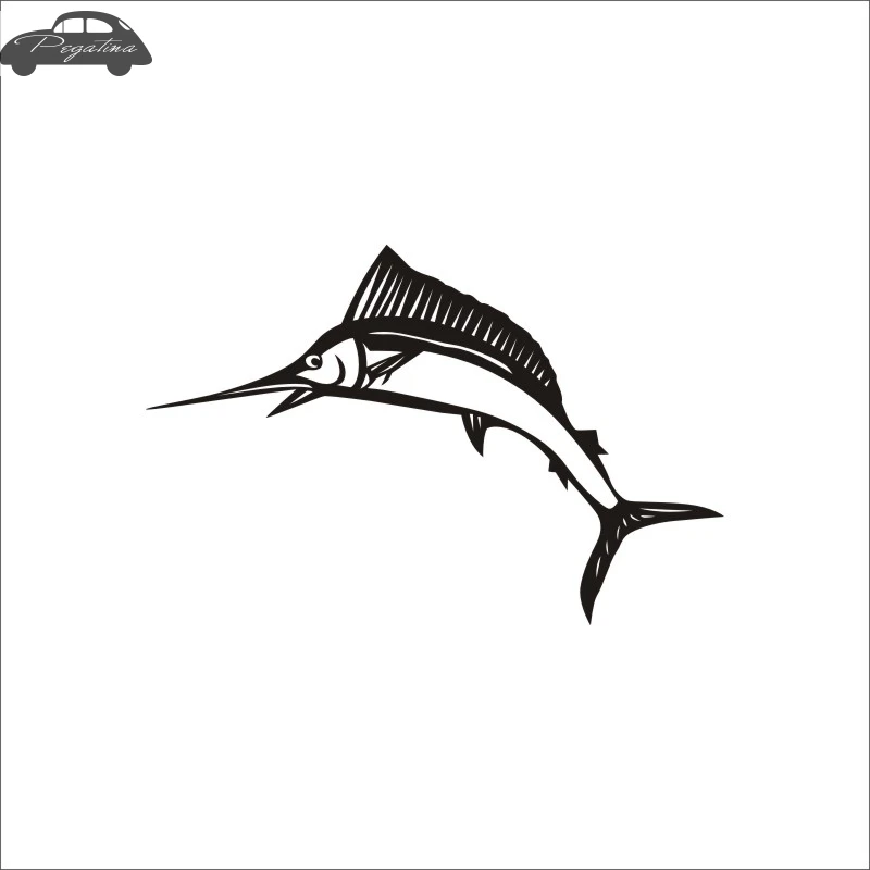 Pegatina Sailfish Fish Dorado Car Decal Swordfish Posters Boat Decals Decor Mural Wall Sticker Angling Hooks Shop Vinyl