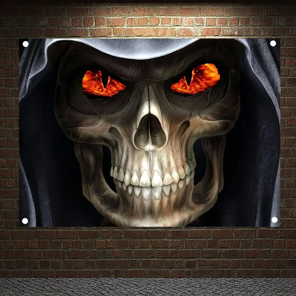 

Nostalgic ROCK Band Banners Flag Scary Bloody Tapestry Macabre Art Poster Fan Living Room Wall Art Crafts Sticker Bar Design A2