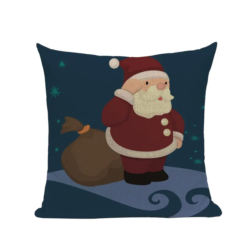 7206 Merry Christmas наволочка Скрапбукинг счастливый Санта Клаус льняная наволочка Almofadas домашний декоративный софа с рисунком наволочки Kissen - Цвет: 7206