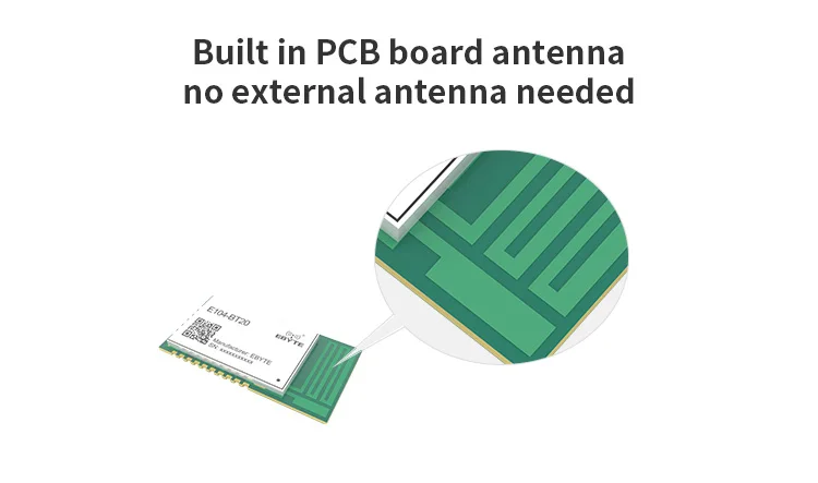 E104-BT20 RTL8760ATT Bluetooth модуль последовательной связи 2,4 ГГц AT Command BR EDR Bluetooth 2,1 Iot приемопередатчик PCB антенна