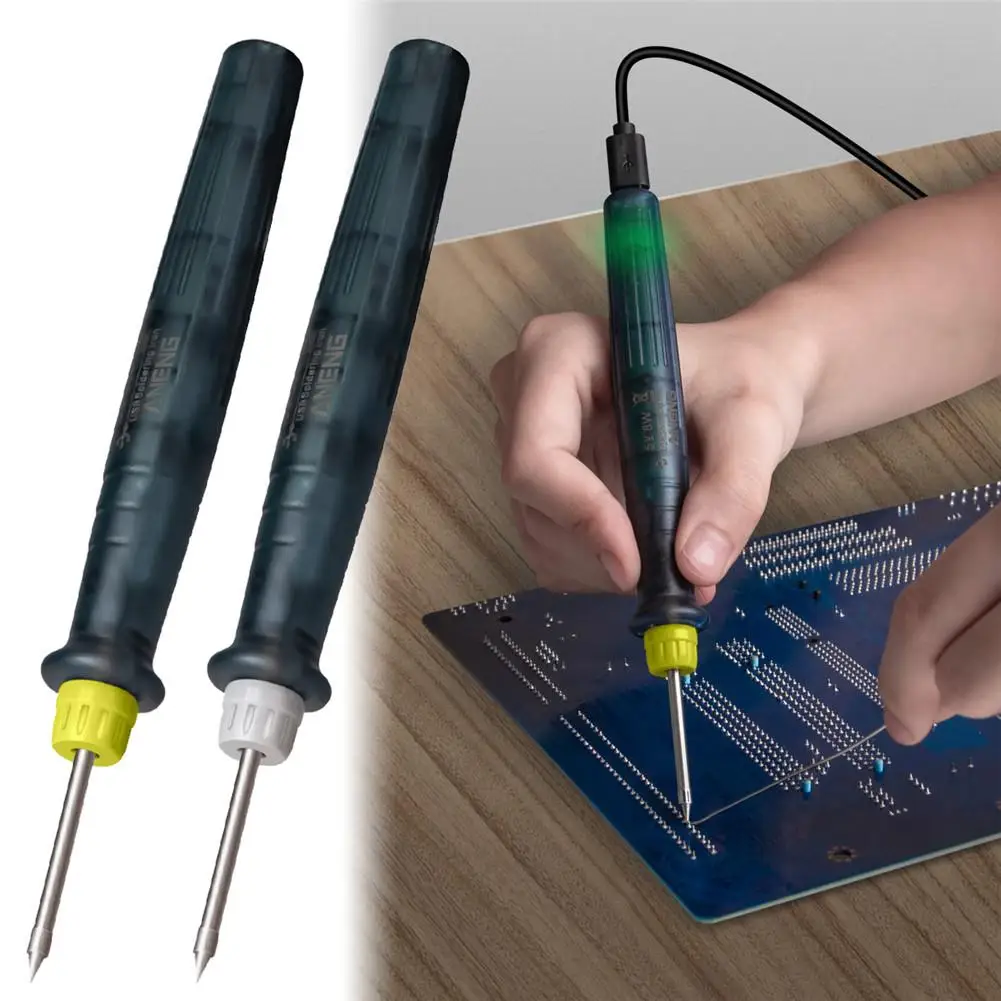 

Adjustable Temperature Soldering Iron Tin Preheating Faster USB Plug Power Supply Soldering Iron