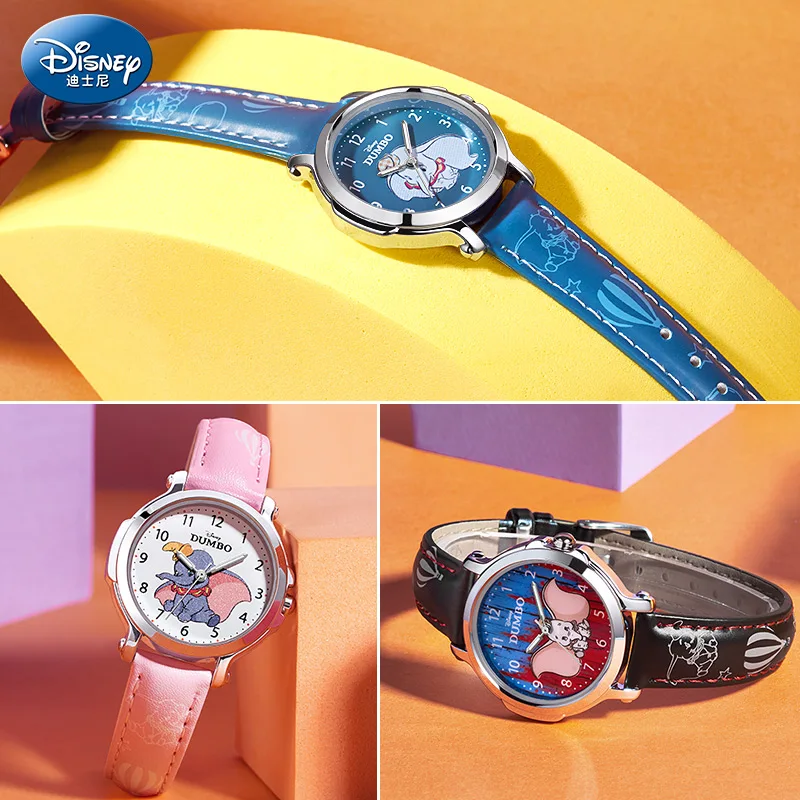 Детские кварцевые наручные часы Disney оригинальные Мультяшные Дамбо для мальчиков