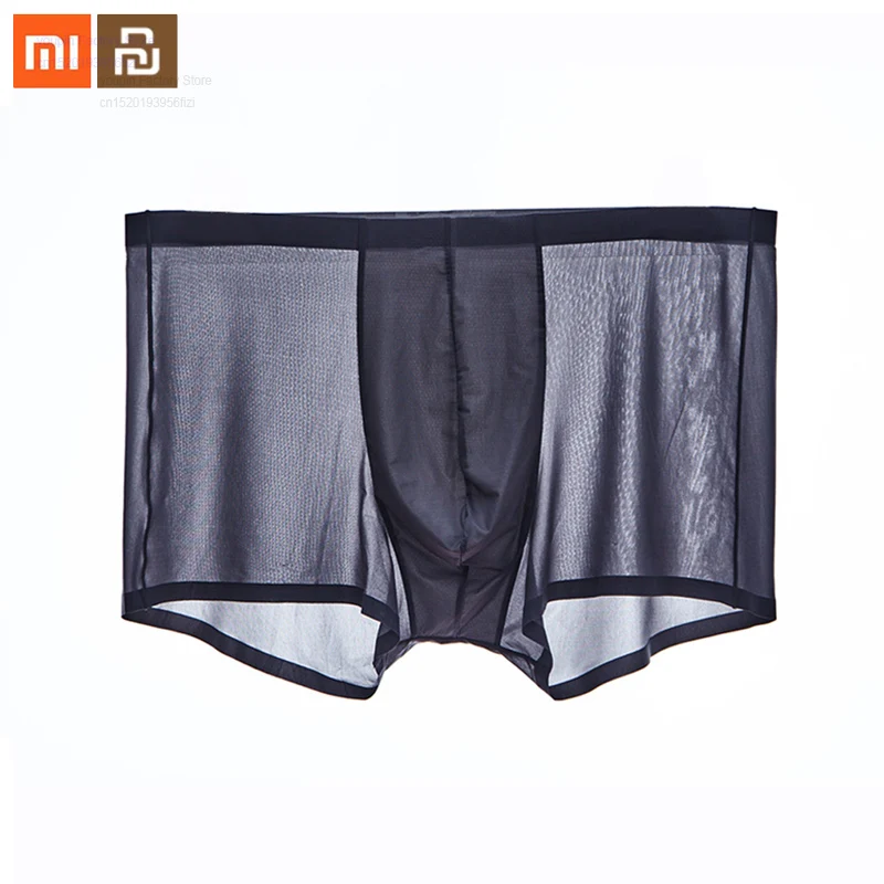 2 xiaomi mijia открытый Шелковый бесшовный Боксер трусы легкие и дышащие без чувствительности 3D Индивидуальные Мужское нижнее белье умный дом