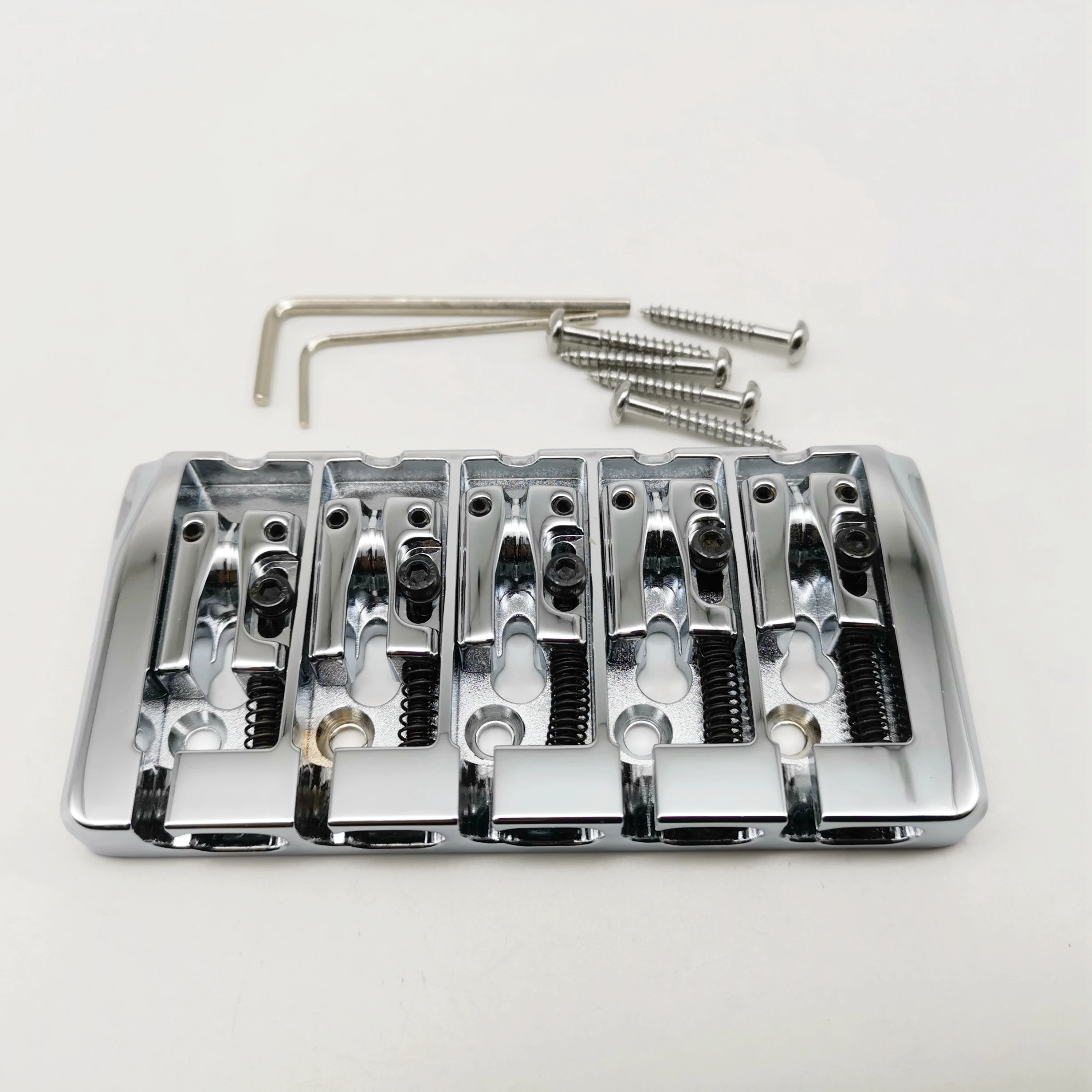 

Rare Chrome 5 Strings Bass Bridge Sung Thickening Adjustable Guitar Bridge