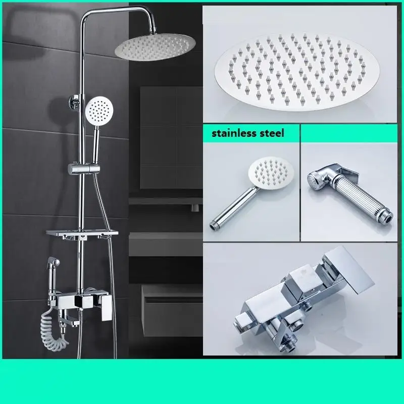 Regendouche Choveiro Painel Douchette Black Duschset Duschsystem Banheiro Ducha Dusche Chuveiro Eletrico Douche Bathroom Shower