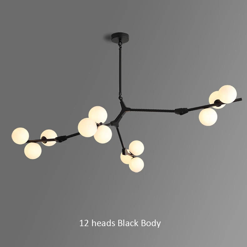 long chandelier Glass Balls Ceiling Chandeliers Modern LED Chandelier Living Room Kitchen Bedroom Nordic Lustre Indoor Lighting Fixtures Lights white chandelier