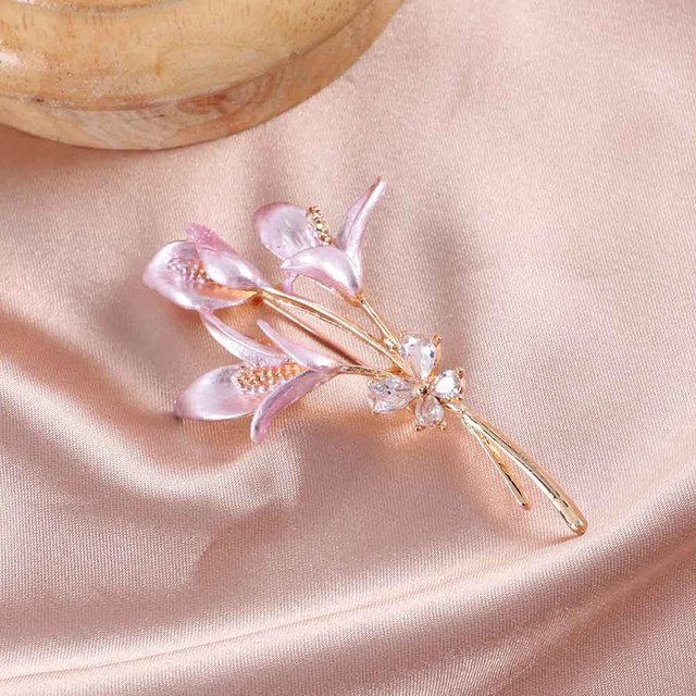 Flower Brooch Lapel Pin Rhinestone Jewelry Women Wedding Pins Large Brooches For Women broche Clothes Accessories