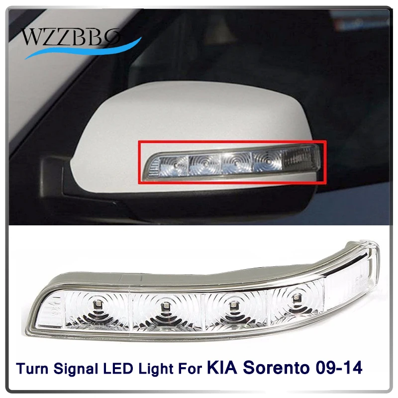 Зеркало заднего вида боковое зеркало поворота сигнальный светодиод ретранслятор сигнала для KIA Sorento 2009 2010 2011 2012 2013 WZZBBO24