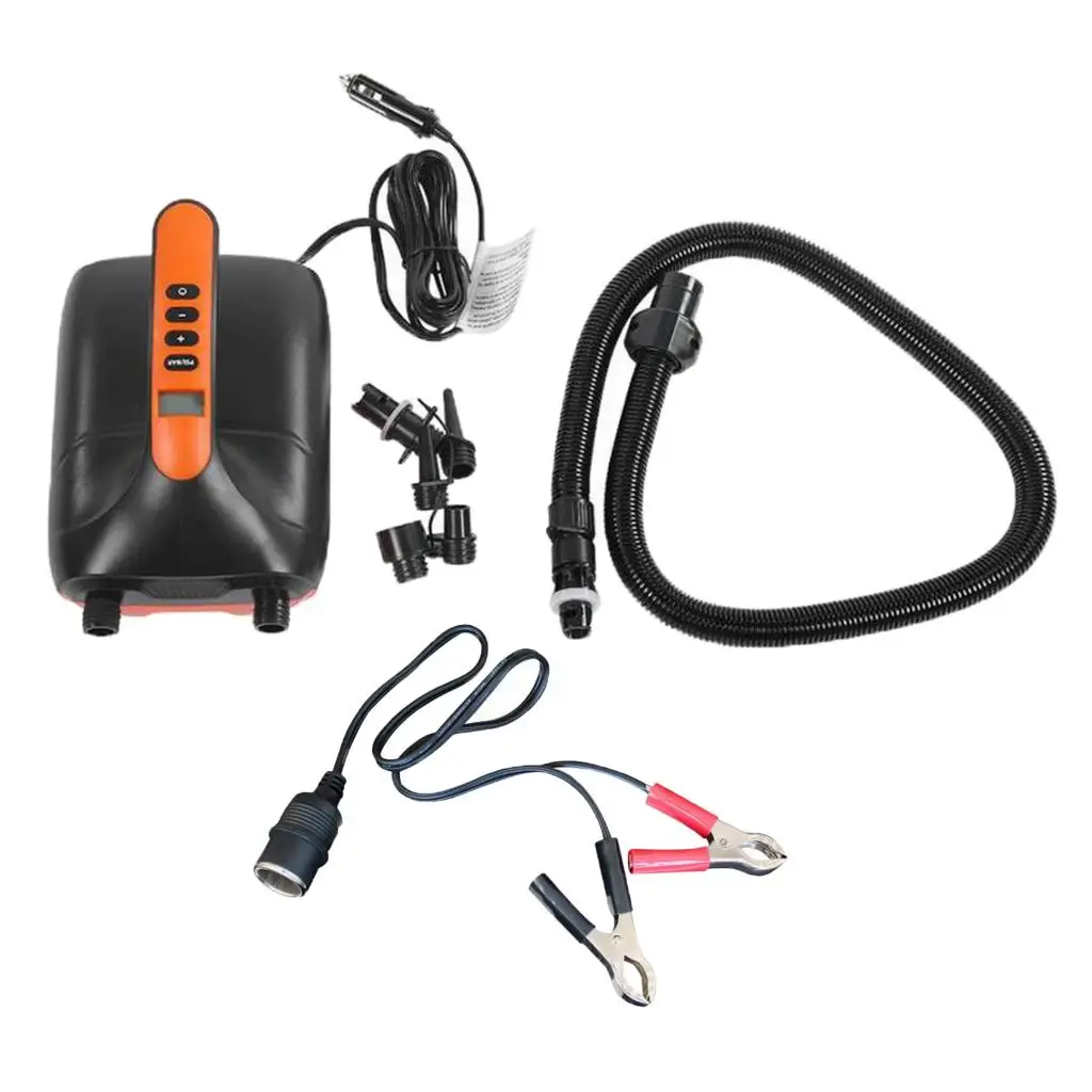Electric Inflation Pump 12V Quick-Fill Smart Inflate Deflate Air Pump 20PSI for Inflatable Boats Kayaks Pools Airbeds