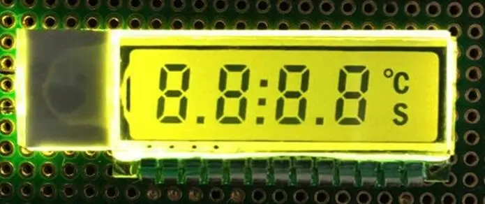 13PIN TN положительный 4-знака после запятой сегмент ЖК-дисплей Панель HT1621 Драйвер IC Подсветка 2,5 V(без HT1621 - Цвет: Yellow Green