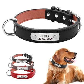 

Dog Collar Lettering Anti-lost Custom Collar Teddy Puppy Tide Brand Golden Retriever Medium and Large Dog Traction Brand