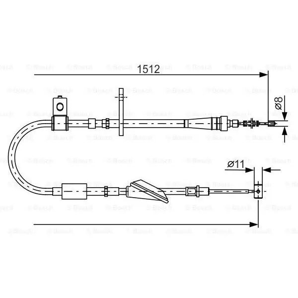Handbrake cable left 1512  Suzuki Ignis 1.3i 16V Hatchback 00-03 |
