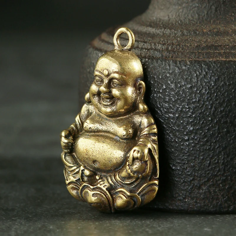 laughing buddha pendants brass (8)