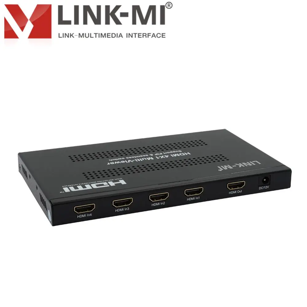 LINK-MI LM-MVS01 HDMI Multi-Viewer 4x1 Quad Multi-Viewer Support 4 x HDMI input 1 x HDMI output up to 1080P/60Hz Audio Switching
