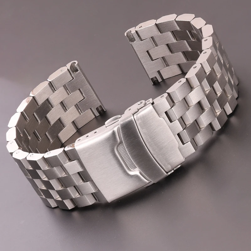 Stainless Steel Watch Strap Bracelet 18mm 20mm 22mm 24mm Women Men Solid  Metal Brushed Watch Band For Gear S3 Watch Accessories - Watchbands -  AliExpress