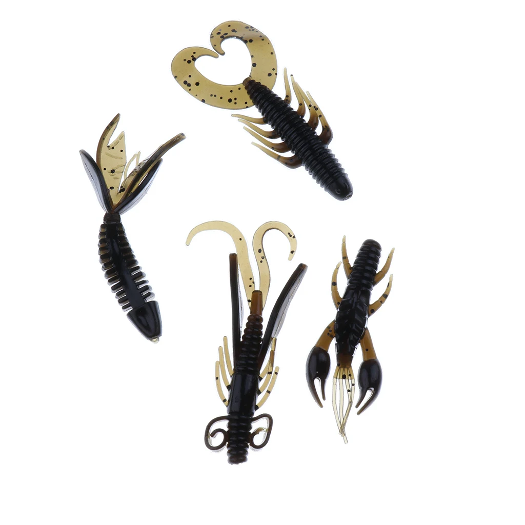 Soft Worm Shrimp Sea Fishing Lures Tackle Crankbaits Bait Minnow Bait