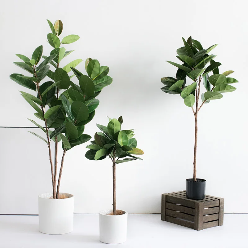 

Manufacturers selling artificial plants Nordic INS wind off big pot green plant rubber trees