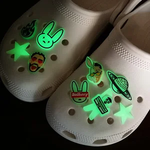 Image for 1pcs Dinosaur Luminous Shoe Charm Unicorn Glowing  