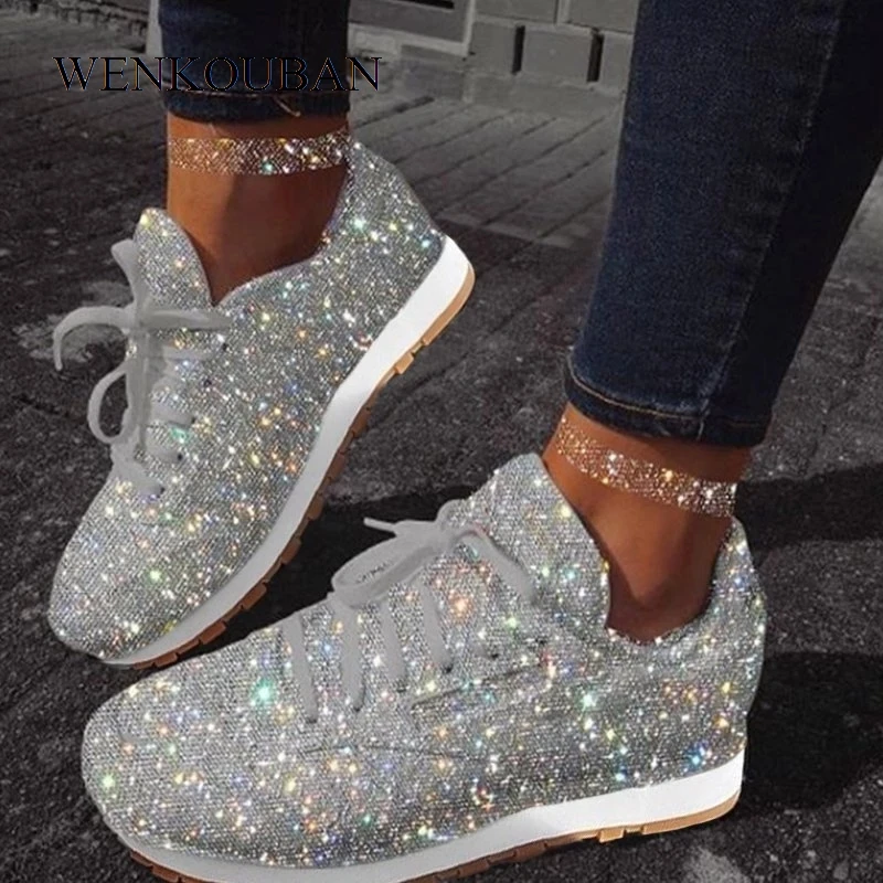 Bling sneakers for ladies Clearance