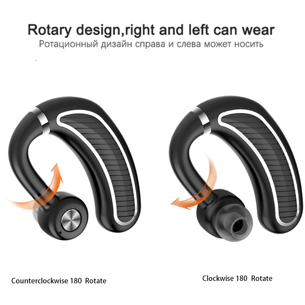Handsfree Ear Hook Bluetooth Earphone Single Driver HD Sports Bluetooth Portable Lightweight Earphone Business