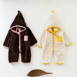 Autumn Winter Baby Rompers Soft Warm Flannel Jumpsuits for Girls and Boys Hot Sale Children Clothes