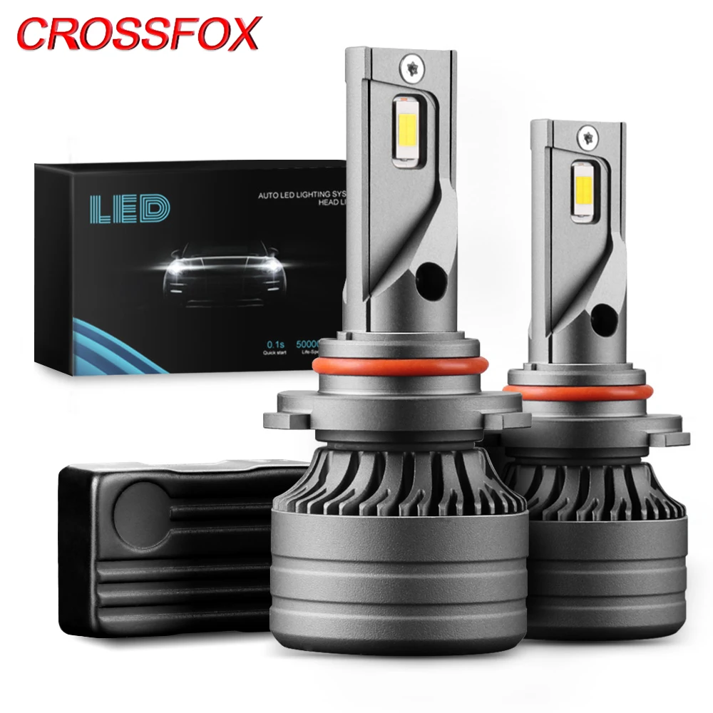 CROSSFOX Автомобильные светодиодные лампы H4 H7 H8 H9 H11 LED 9005 hb3 9006 hb4 H1 передсветильник