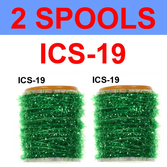 Vampfly 2 Spools Fishing Fly Tying Ice Chenille  Material For Knitting Streamer Fly Marabou Jig Ice Jig Flies Bass Pike Lures ICS19