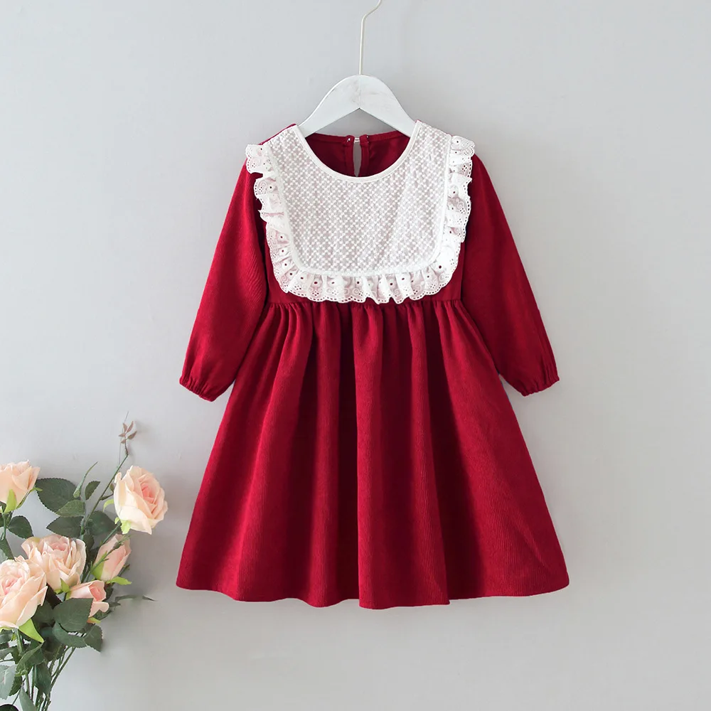 Girls' Dresses 2021 Autumn New Style Children Baby Kids Clothing Korean Japanese Style Loose Lace Lapel Girl Fashionable Dress 3 Girls' Dresses 2021 Autumn New Style Children Baby Kids Clothing Korean Japanese Style Loose Lace Lapel Girl Fashionable Dress 3