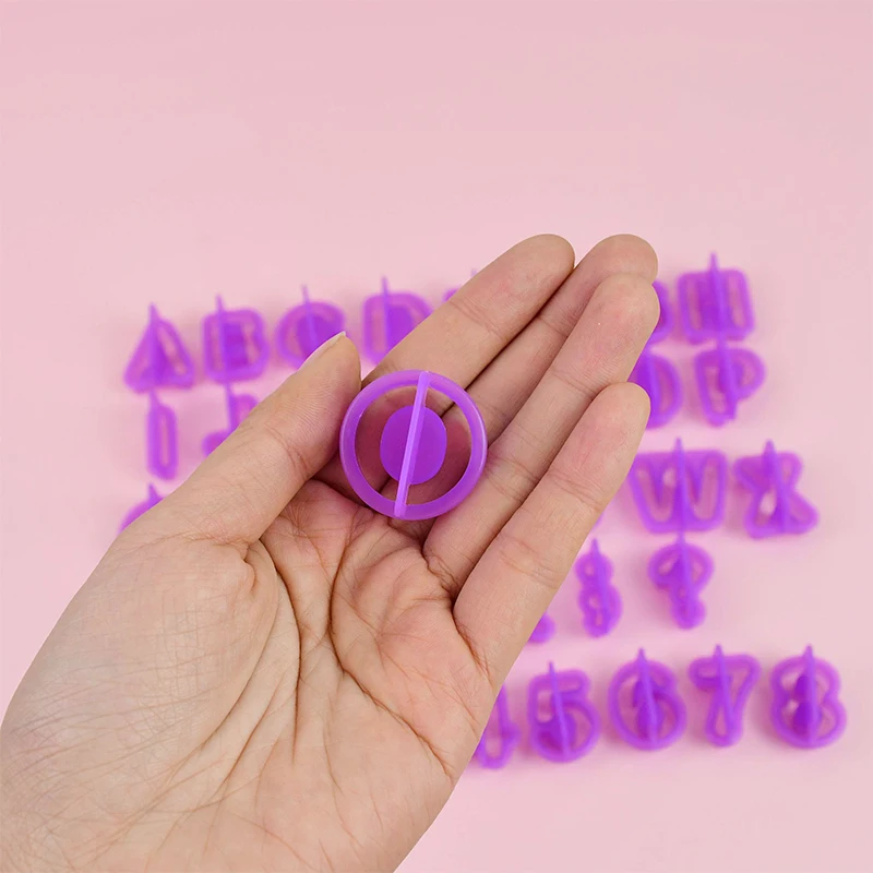40pcs/set Alphabet Number Cookies Cutter Fondant Biscuit Cutter Mold Figure Letter Pastry Cake Mould Baking Decorating Tools