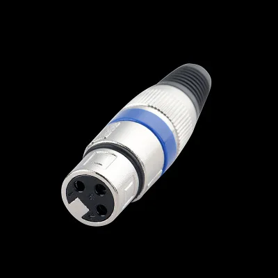 Аудио разъем для микрофона XLR 3 Pin Female 3 P XLR микрофон KTV штекер, синее кольцо цветного типа