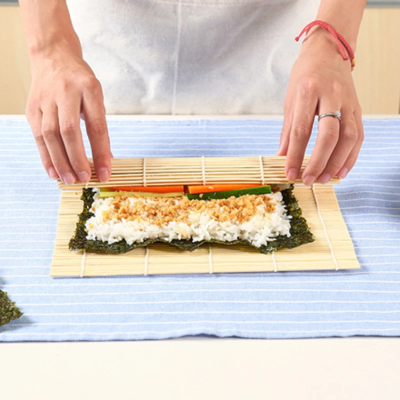 New 1PC Kitchen Sushi Tool Bamboo Rolling Mat DIY Onigiri Rice Paddles Tools Bamboo Sushi Mat Japanese Sushi Machine Tool