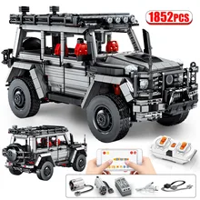1852pcs cidade de controle remoto fora-estrada caminhão modelo blocos de construção criador high-tech rc carro veículo moc tijolos brinquedos para crianças presente