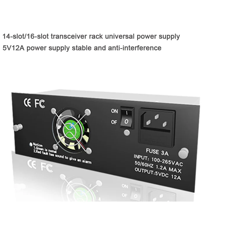 14 slots media converter rack transceiver SC/PC EPON optical ftth double power module 2u switch gigabit transceiver frame