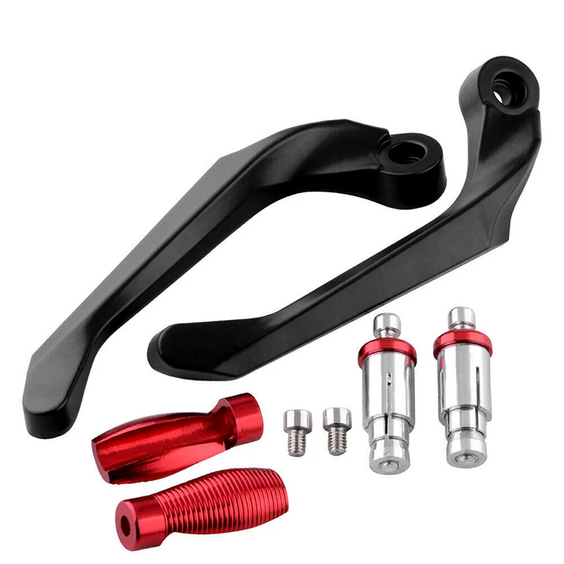 DERI 1Pair CNC Aluminum Motorcycle Brake Clutch Lever Protector Falling Protection 7/8" 22mm Handlebar For Honda Yamaha Suzuki