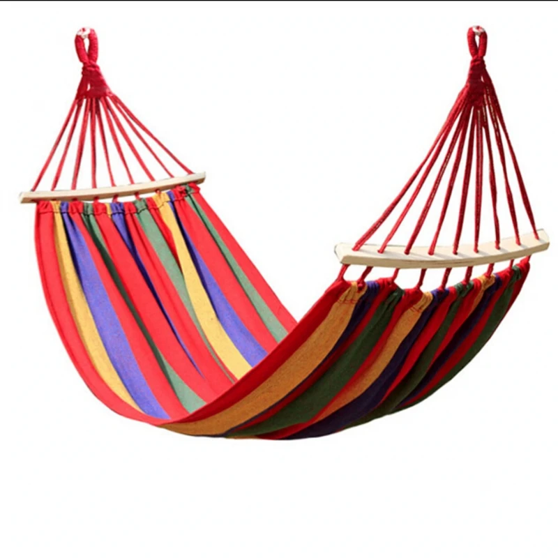 

Prevent Rollover Hammock Spreader Canvas Hammocks Bar Garden Camping Swing Hanging Bed Blue Red Colors