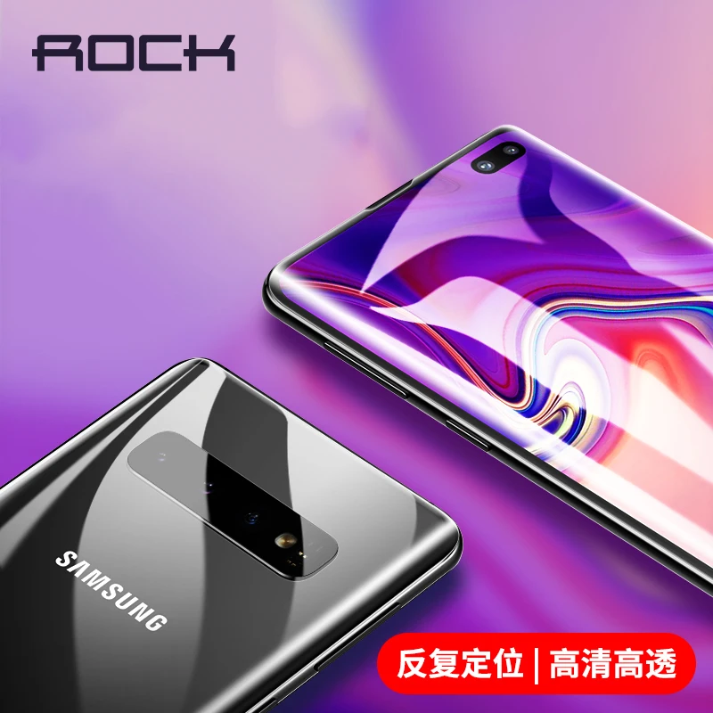 ROCK Гидрогелевая пленка для samsung Galaxy S10 S10 Plus Полный закругленный протектор экрана для samsung S10 S10+ передний, задний Защитный фильм