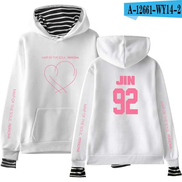 JIMIN J-HOPE Jun KOOK SUGA поддельные две части негабаритных толстовки для женщин/мужчин kpop альбом Soul карта человек уличная одежда - Цвет: 10