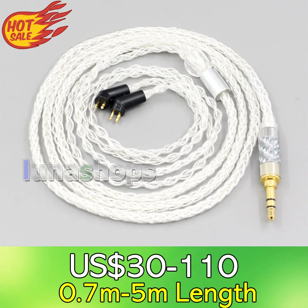 8-жильный посеребренный кабель для наушников LN006562 2 5 мм 4 XLR Etymotic ER4B ER4PT ER4S ER6I ER4 2pin |
