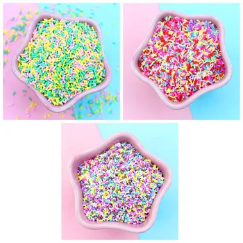 

20g/pack Slime Clay Fake Candy Sweets Sugar Sprinkle Decoration for Fake Cake Dessert Food Particles Decoration Toy for children