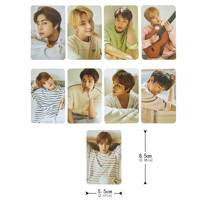 Горячая KPOP NCT 127 летний костюм автограф Фотокарта бумажные карты плакат 9 шт./компл
