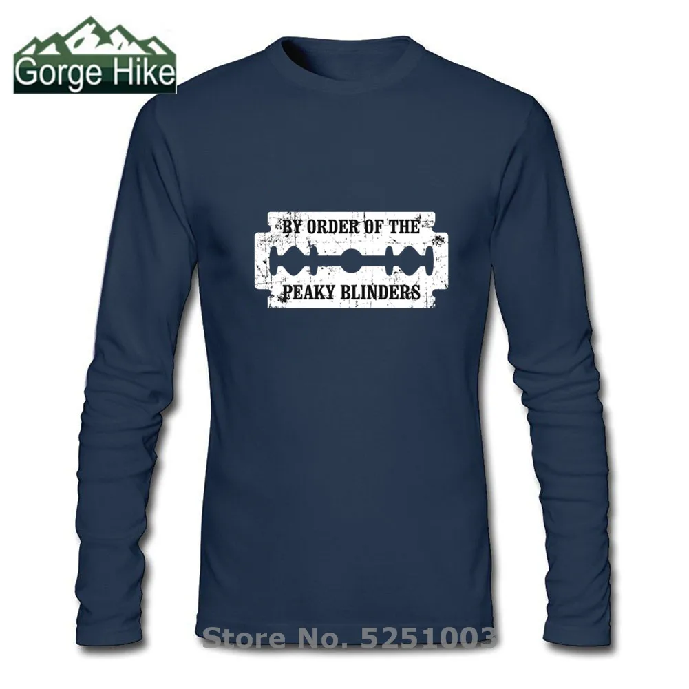 

Popular Razor Blade T Shirt Creative Design Tshirts By Order Of The Peaky Blinders Men's Long Sleeve Hipster O-Neck T-Shirt Boys