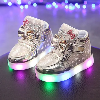 

Kids Light Shoes New Children Glowing Sneakers For Soft Girl Princess Tenis Led Infantil Boots Size 21-30 B118