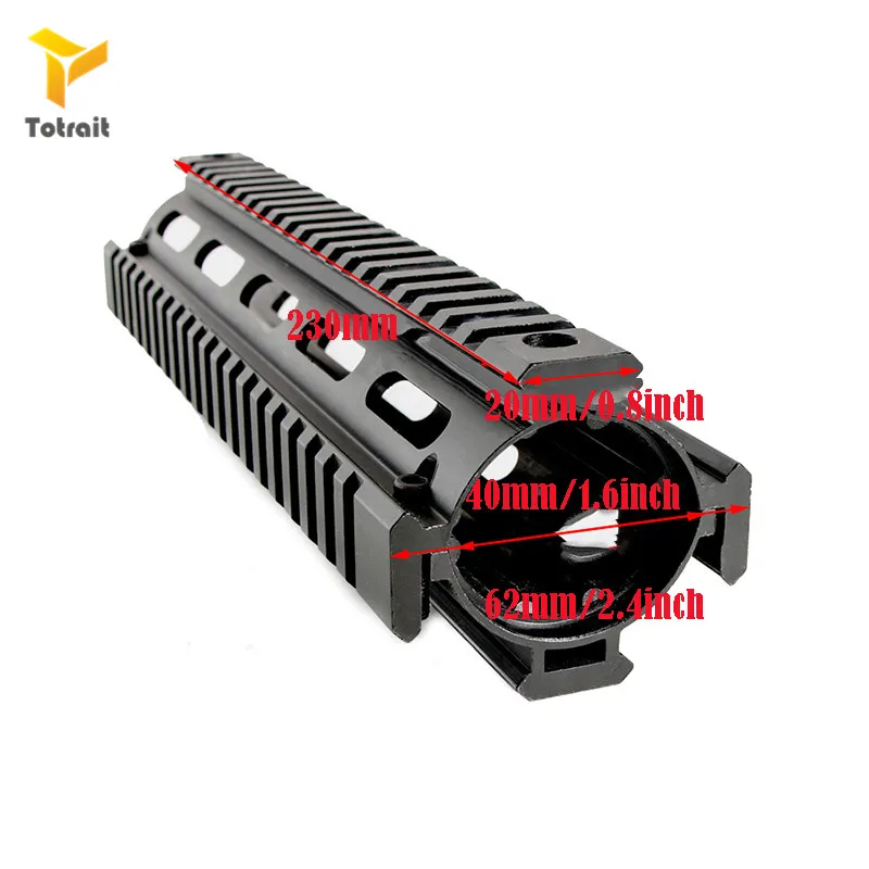 Totrait 9 дюймов Quad Rail Handguard для AR15 Keymod Drop In Rail для страйкбола прицел Крепление черный