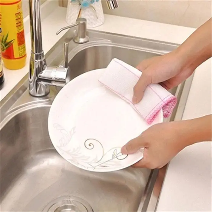 Soft Smooth Water Absorption Solid Home As Pictrue Absorption, Dishcloth Bowl Square Cleaning Cloth